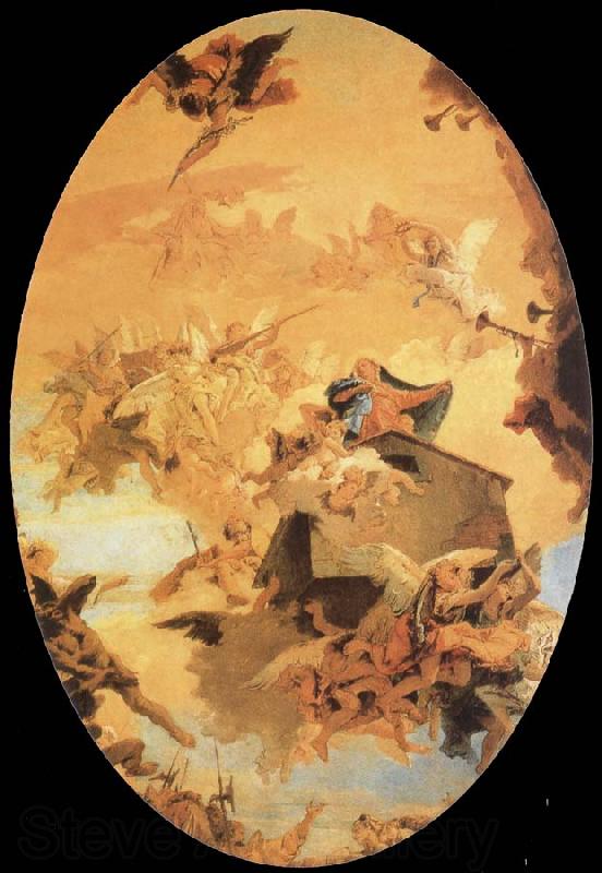 Giovanni Battista Tiepolo The traslacion of the holy house to Loreto Norge oil painting art